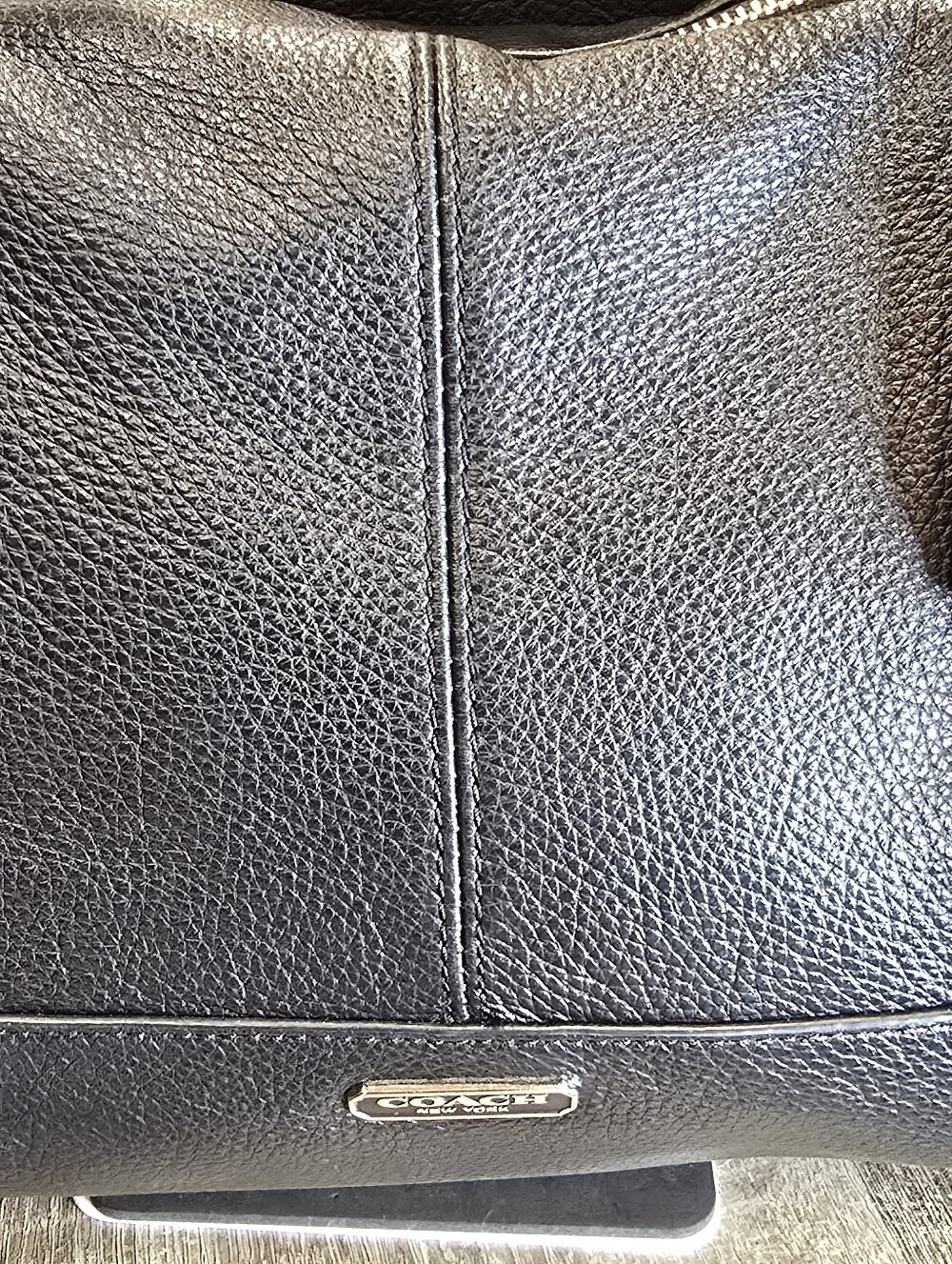 Coach Park Katheryn Black Pebbled Leather Triple Zip Carryall Satchel - Picture 15 of 15